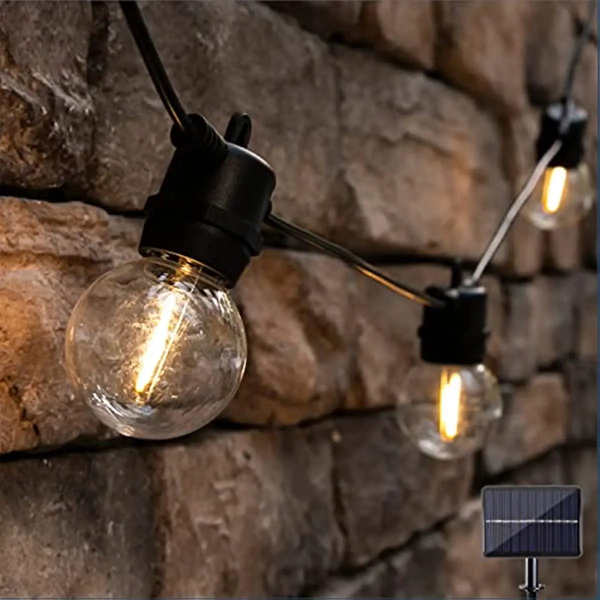 

Festoon LED Globe String Light Outdoor LED Solar Lights for Christmas Party Garland Wedding Decor Fairy Garden Street Patio Lamp