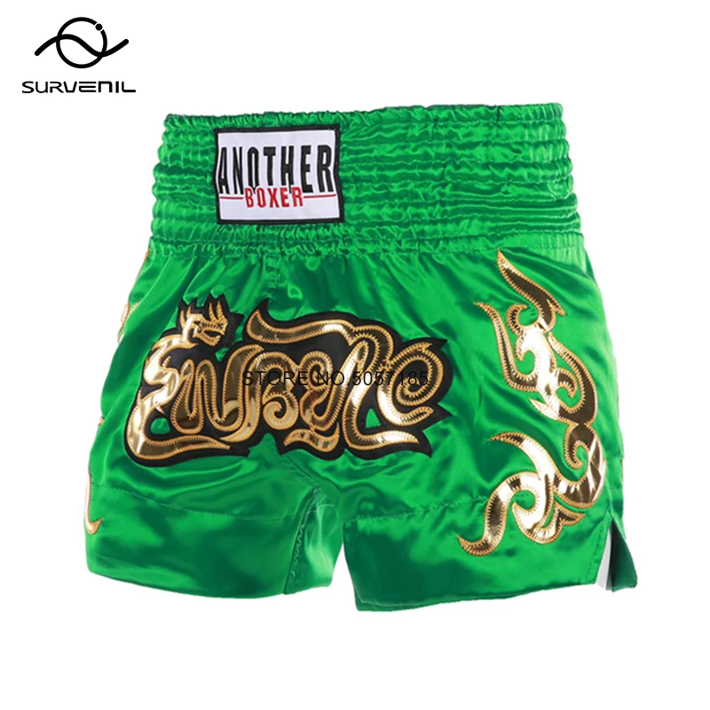 Boxen Shorts Frauen Satin Muay Thai Shorts Männer Kinder Kickboxen Hosen Professionelle Ausbildung Sanda Kampf Grappling Kampf Tragen