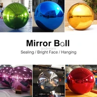 Free ship 16 colors Inflatable Mirror Ball 0.5~3 Meters Hanging Inflatable Sealed Gold Silver Airtight mirror Balloon For Decor 1
