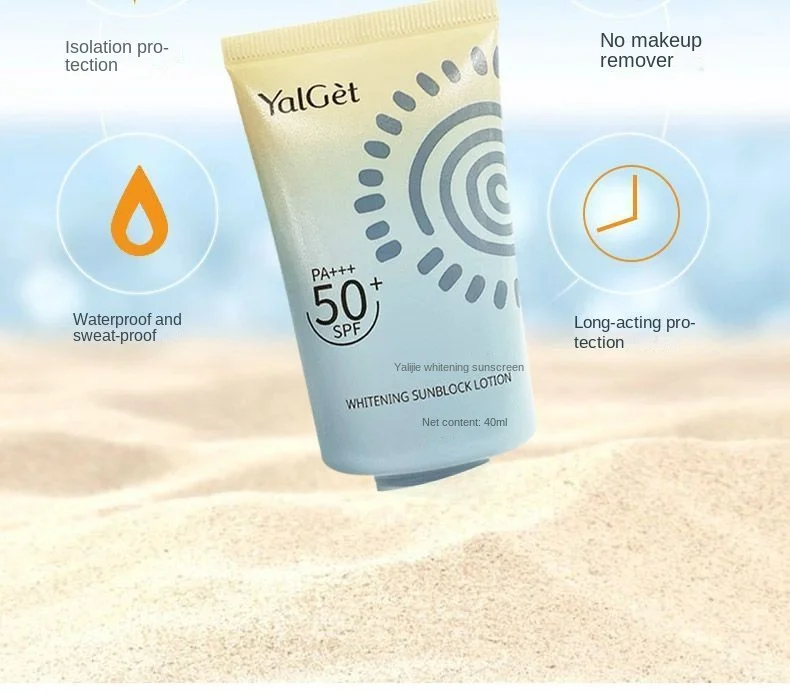 YaliJie Facial Body Sunscreen Whitening Primer SPF50+PA+++ Concealer Brighten Skin Tone Moisturize And Control Oil Cosmetics 6