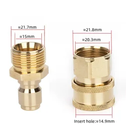 Premium Brass Quick Connect Adapter Kit for High - Pressure Washers (M22 15mm)