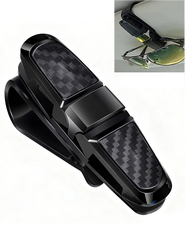 Auto-Sonnenbrillenhalter Tragbarer Sonnenblenden-Brillenclip ABS-Brillenetui Autohalterung Ticket- und Kartenklammer Auto-Zubehör – Detail 8
