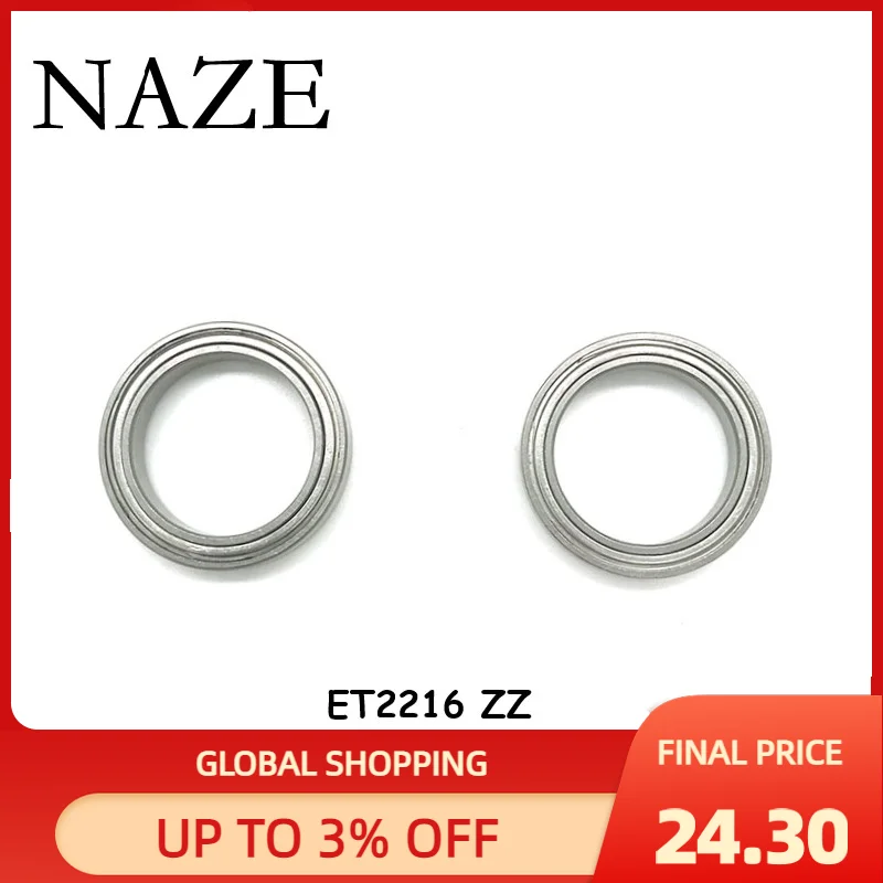 Naze 10 Peças Abec7 Rolamento de Parede Ultra-fino Set2216 Et2216 zz Dda2216zz Mr1622zz 16*22*4 mm