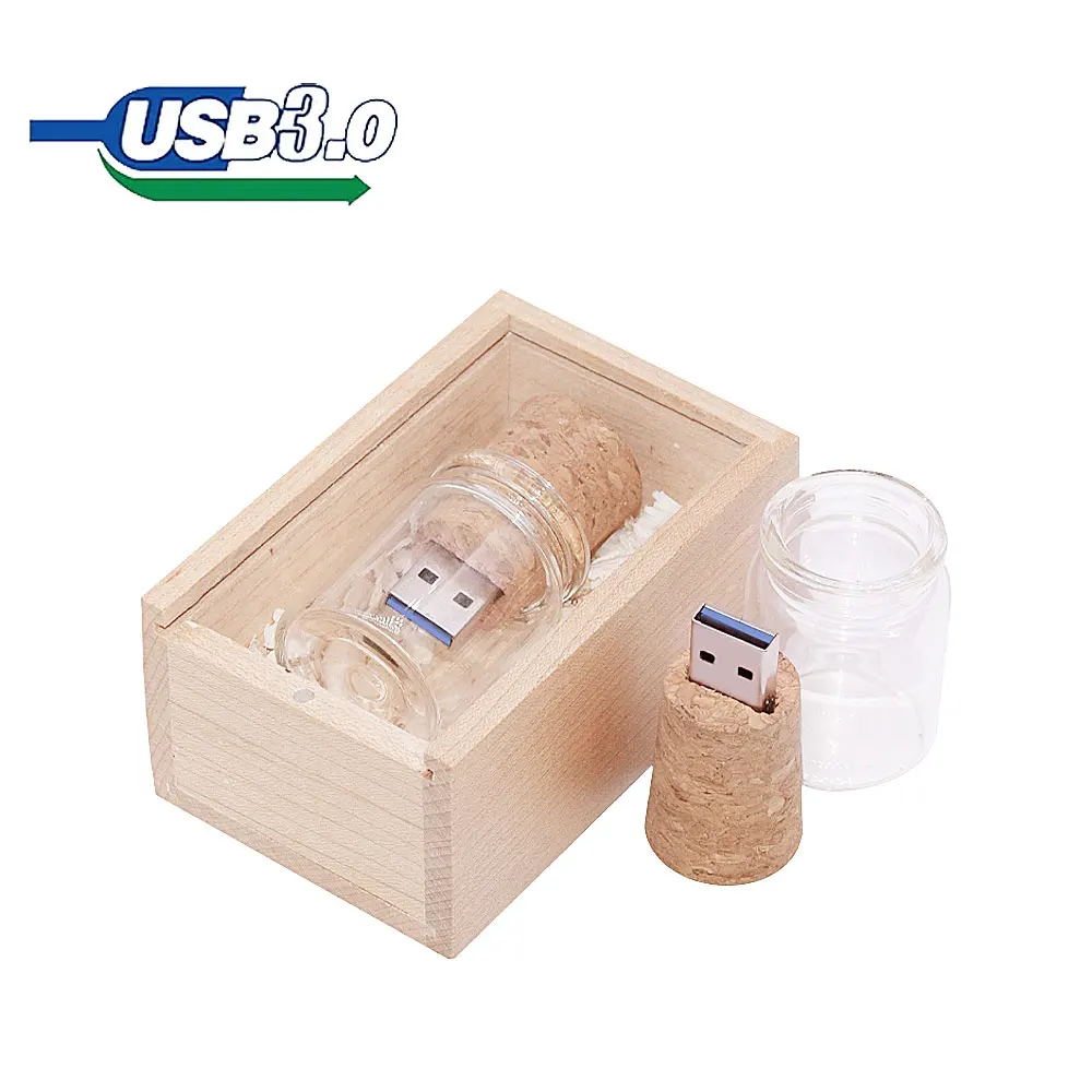 USB 3.0 플로팅 병 펜드라이브, USB 플래시 드라이브 메모리 스틱, 결혼 선물, 인기 상품, 4GB, 16GB, 32GB, 64GB, 30 개