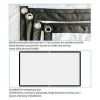 Simple Projector Screen Portable Projection Curtain Cloth Home Cinema Office Outdoor Movie 60/72/84/100/120/150 Inch HD Display - Image 5