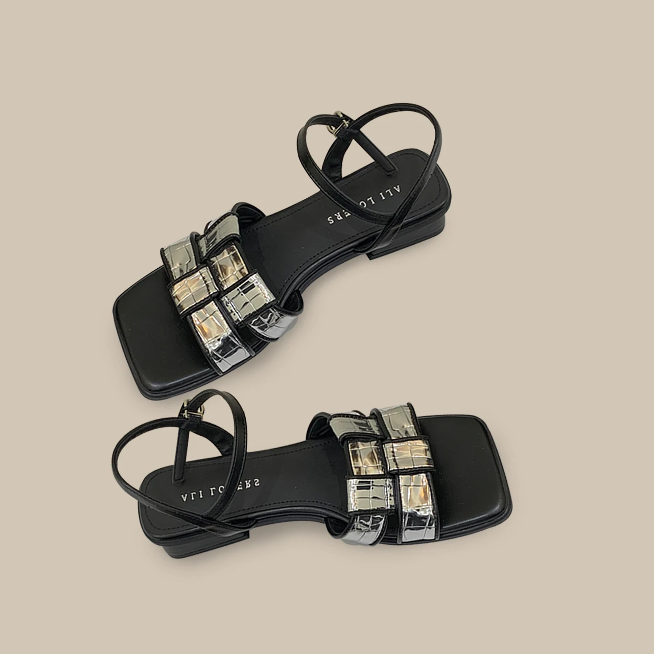 Summer Fashion Weave Shoes Women's Heeled Sandals Open Toe Strappy Low Block Heels Sandals