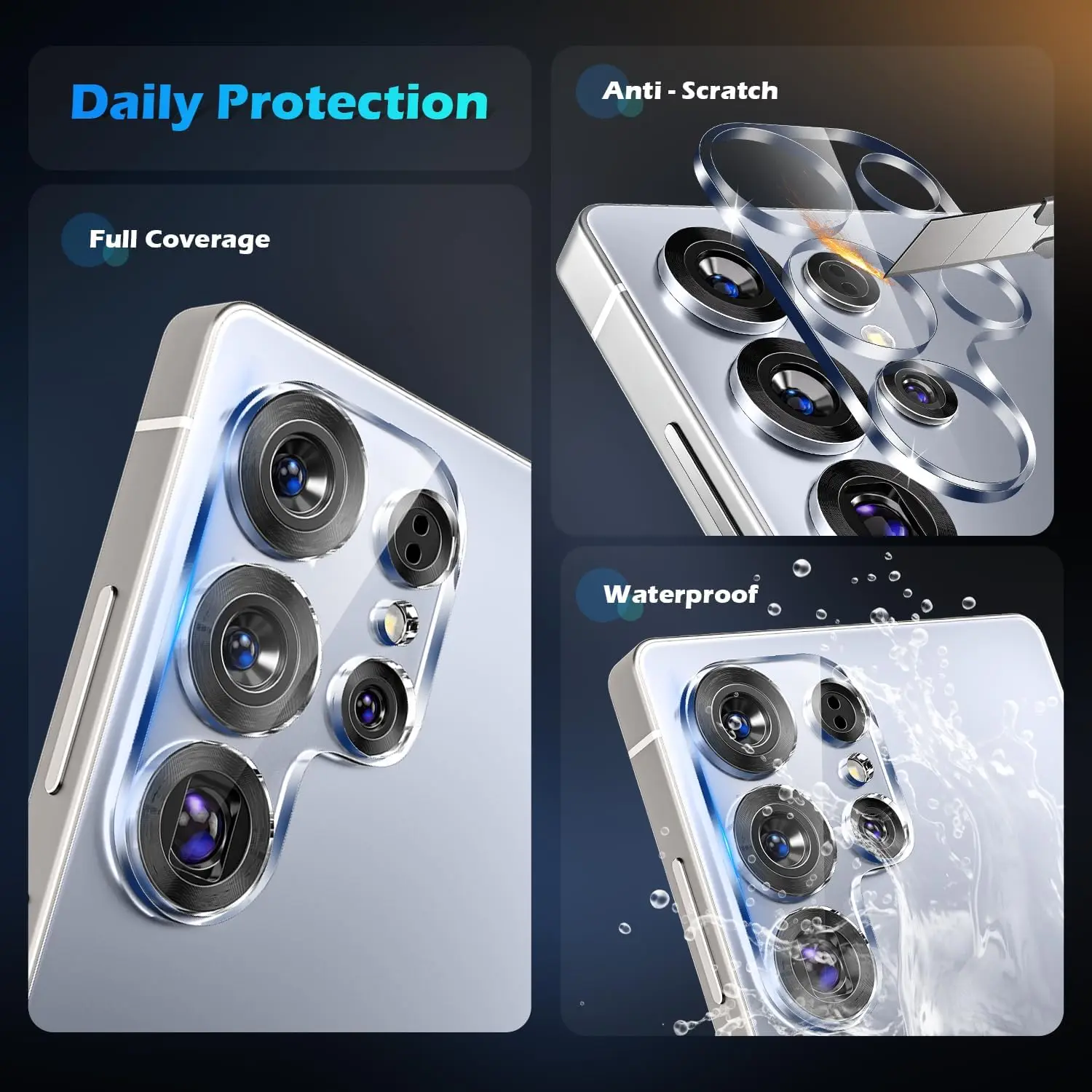 High-Definition Camera Protective Tempered Glass Lens Film - Clear