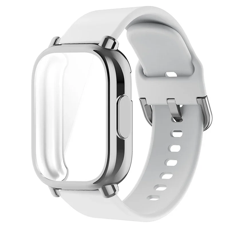 Silicone Strap with Case for Smart Watch, 22mm, Compatible with Watch 5 Active Lite