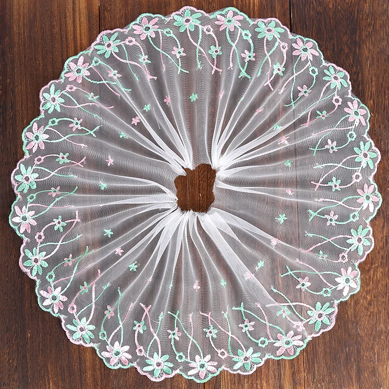 

30 ярдов кружевная ткань фиолетовые синие кружева с отделкой сетчатый бюстгальтер платье швейная отделка Кукольное платье аксессуары для волос ремесло