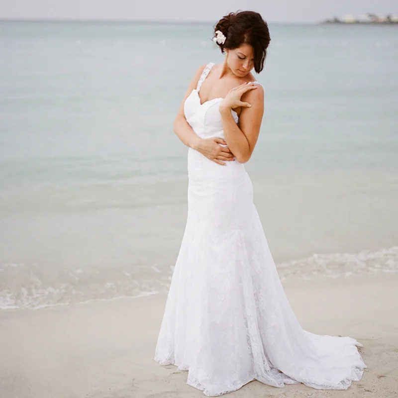 2022 Abiti Da Sposa Da Spiaggia A Sirena In Pizzo Bianco Sweetheart Backless Abiti Da Sposa Brautkleid Abiti Da Sposa Robe De Mariage