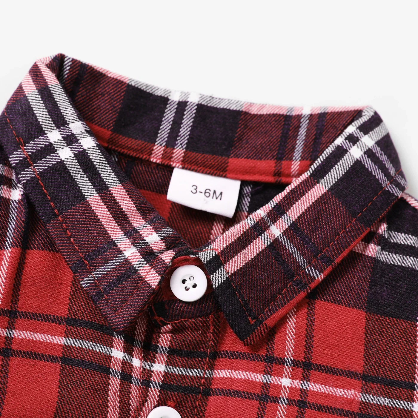 PatPat Baby Boy/Girl Classic Grid/Houndstooth Collar Long Sleeves Shirt Full print Suitable for Autumn Season kids bottoming shirt