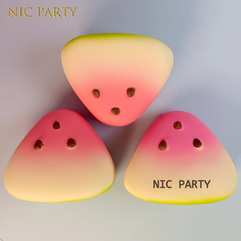 Squishy Watermelon Favors Birthday Party Gift Anti-Stress Slow Rising Fruit Pinch Squeeze Stress Reliever Soft Pressure Reducer