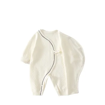 بدلة قفز جديدة لحديثي الولادة للربيع والخريف، بدلة قفز للفتيات الصغيرات من القطن الخالص قابلة للتنفس، ملابس أطفال غير رسمية للاستخدام الخارجي 6