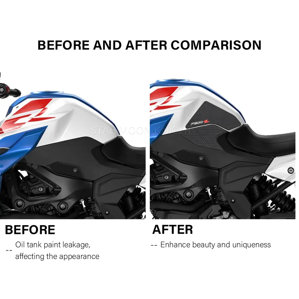 Autocollant Réservoir Moto Blanc Coussinet De Protection Pour Réservoir De Moto, Autocollant Genouillères Réservoir Bmw