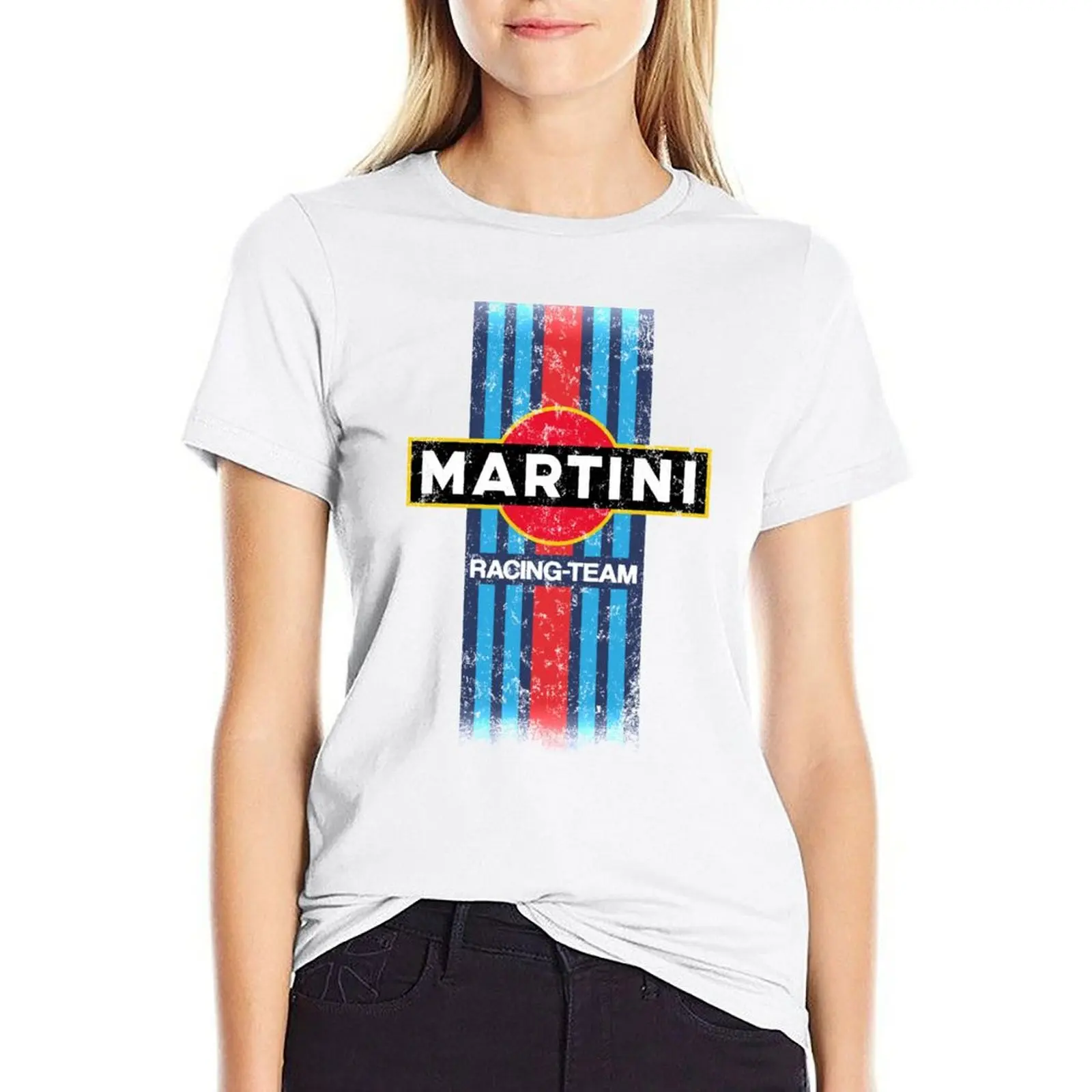 

Martini Racing Retro T-Shirt korean Women's clothes plain t shirts for Women t shirt dress Women