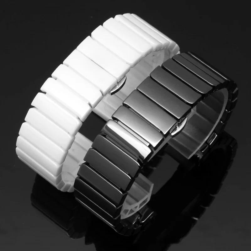 Luxury 22mm Ceramic Watchband Bracelet - Elegant Ceramics Band