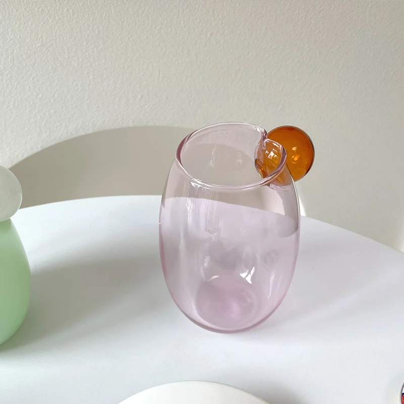 Floriddle Creative Glass Cup Tumbler Drinkware Tea Juice Milk Coffee Mug Home Water Glasses Glass Vase Nordic Home Design