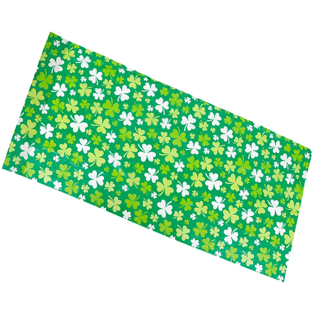 

Irish Day Tablecloth Cloths for Parties PE St Patricks Decor Party Decorative Festive Shamrock