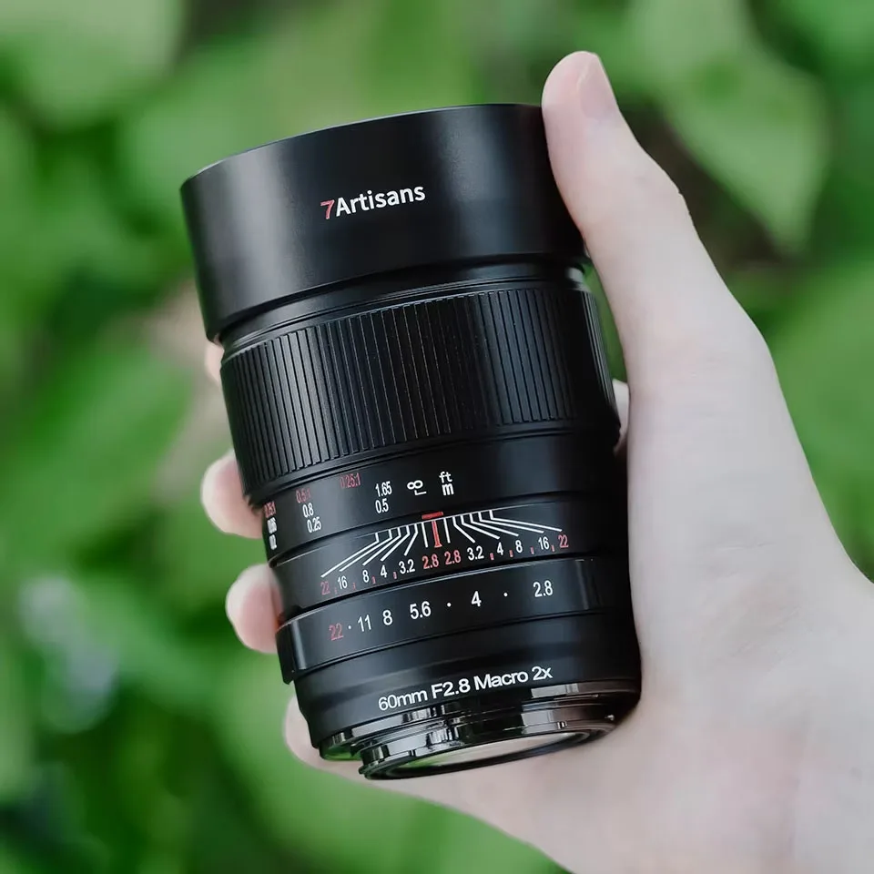 7artisans 60mm F2.8 풀프레임 매크로 2배 수동 초점 단렌즈 X 배율 매크로 렌즈 (, 니콘, 캐논용)