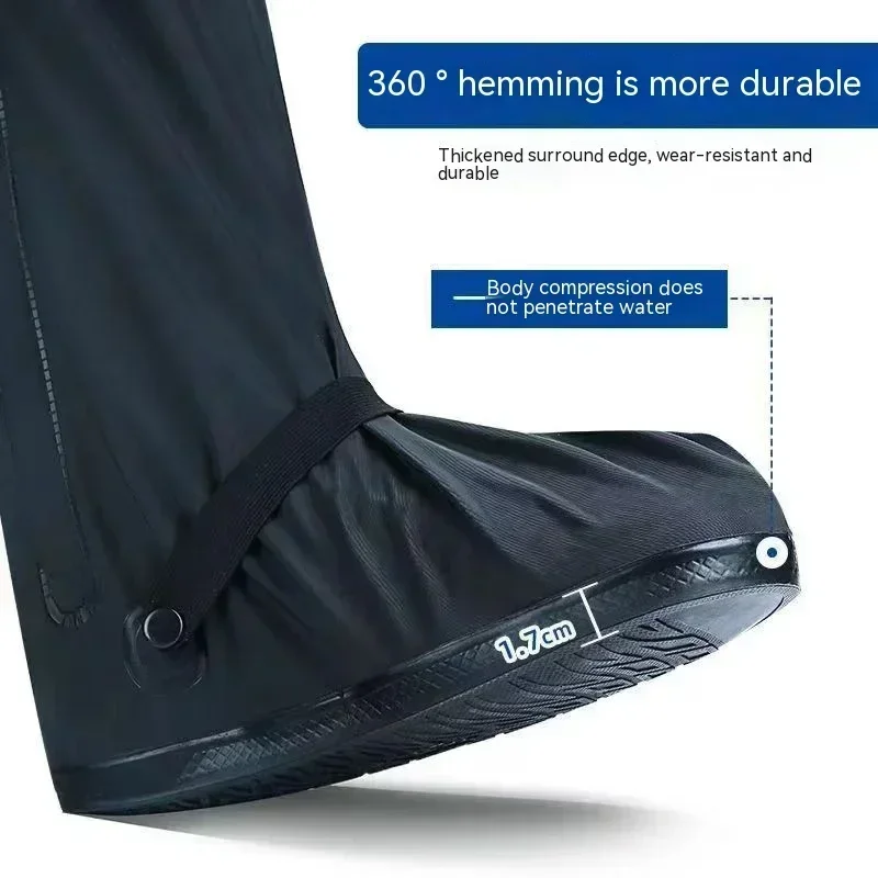 Motorcycle Scooter Dirt Bike Rain Shoes Cover Reusable For Rainy Snowy Day