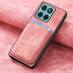 Magsafe Leather Wallet Case with Ultra Magnetic Card Pocket - edge 60stylus (Pink)