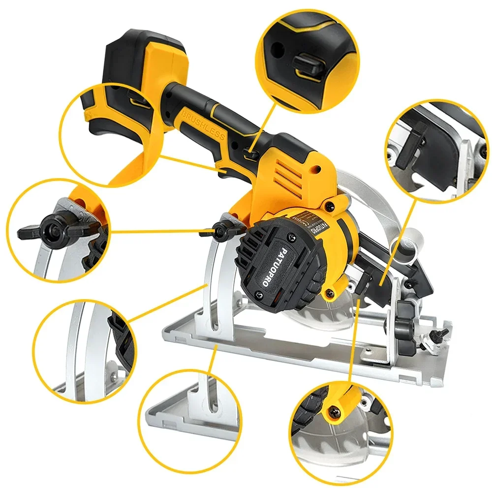 20V Brushless Circular Saw 125mm 5inch Cordless Electric Saw with Saw Blade fit Makita 18v Battery(No Battery) 3