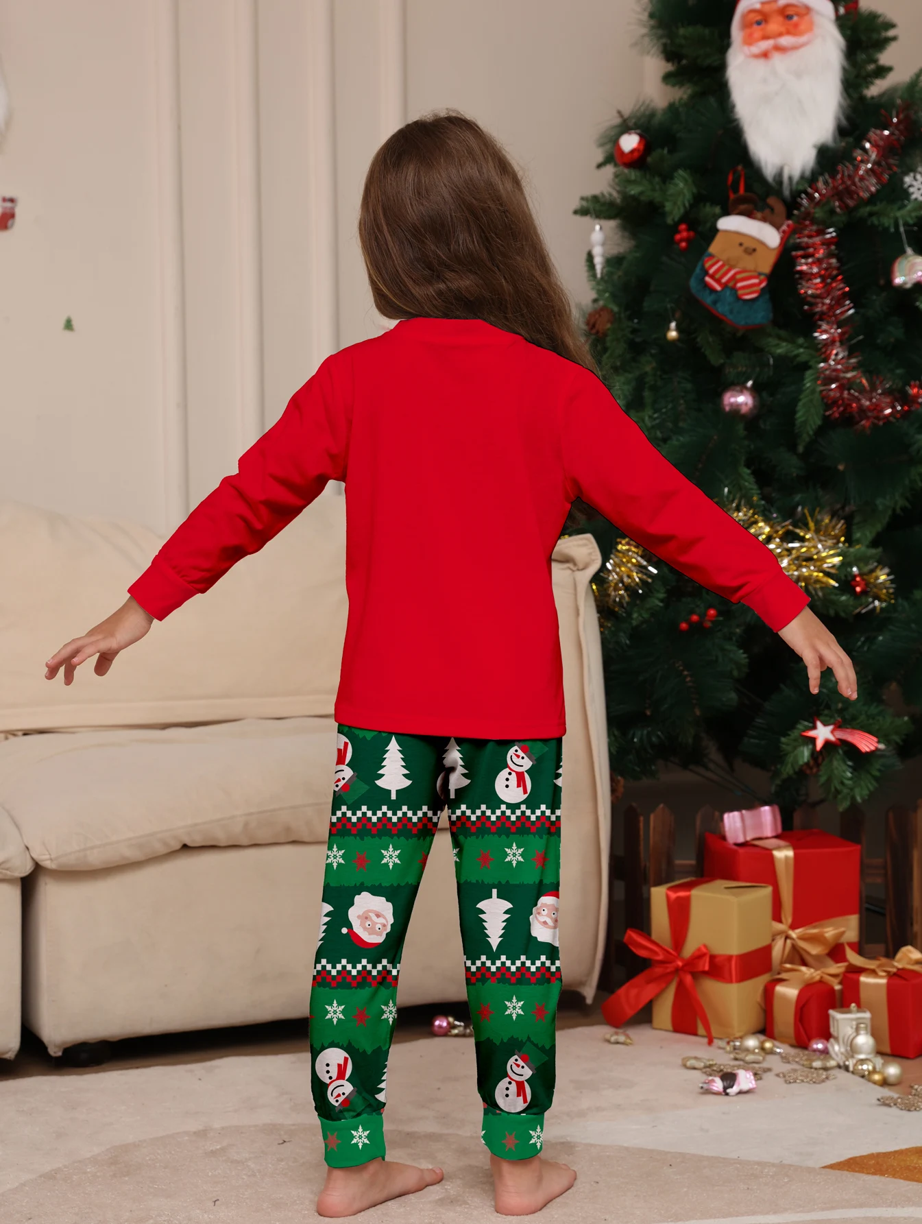 2024 Couples Christmas Family Matching Pajamas Set Mother Kids Clothes Christmas Pajamas For Family Clothing Set