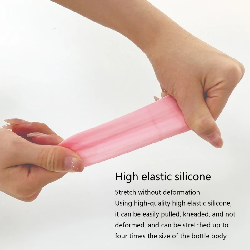 Silicone Bottle Cover Silicone Case Leak Proof Silicone Travel Bottle Covers Elastic Sleeves for Toiletries