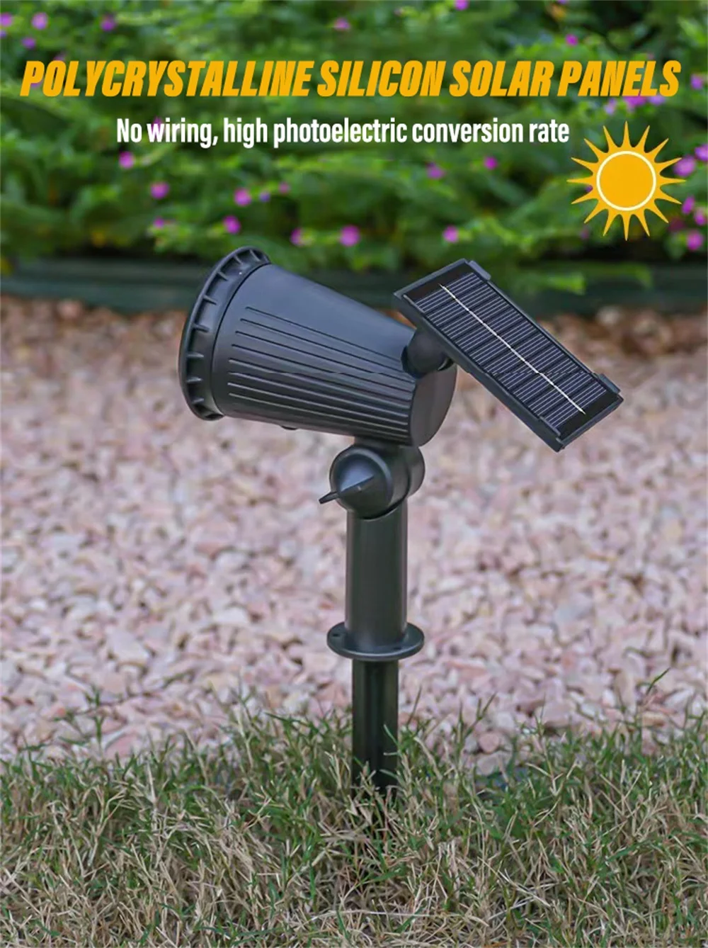 Description Picture 5 of itemOutdoor solar LED lawn lamp Plug-in lamp Garden landscape lamp Decorative colorful light Suitable for Garden Terrace Courtyard