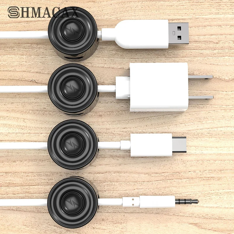 

Зажимы для кабеля Гладкий регулируемый держатель шнура под стол управление кабелем органайзер для проводов Держатель