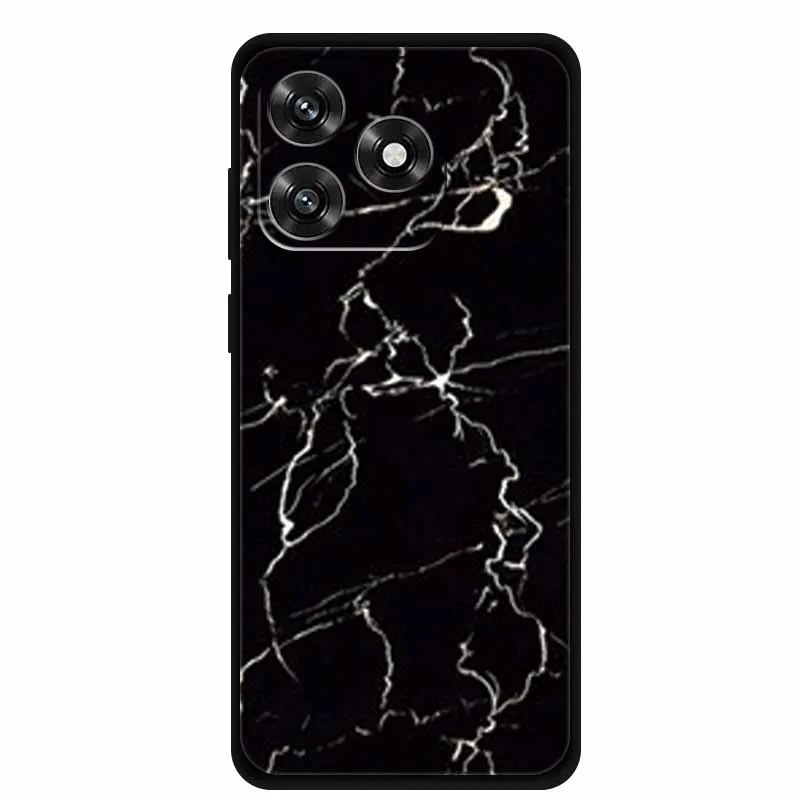 Black TPU Cartoon Soft Silicone Shockproof Case - Protective Back Cover