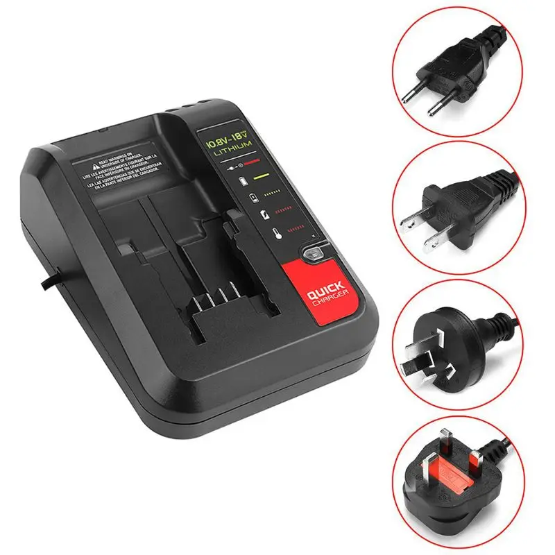 Li-ion NICD Battery Charger For Black Decker 10.8V 14.4V 18V 20V BD18V  LBXR20 Electric Drill Screwdriver Tool Battery Accessory