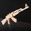 DIY 3D Wooden Rubber Band Gun Puzzle Assembly Model Toy Shooting Models Kits for Children Gifts 3