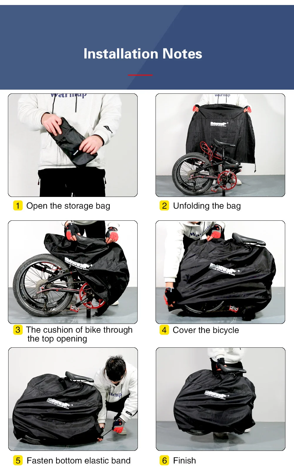 Rhinowalk 14' 16' 22' Folding Bicycle Storage Bag 210D Waterproof Dust Cover Lightweight Portable Bike Loading Bag RF162 (10)