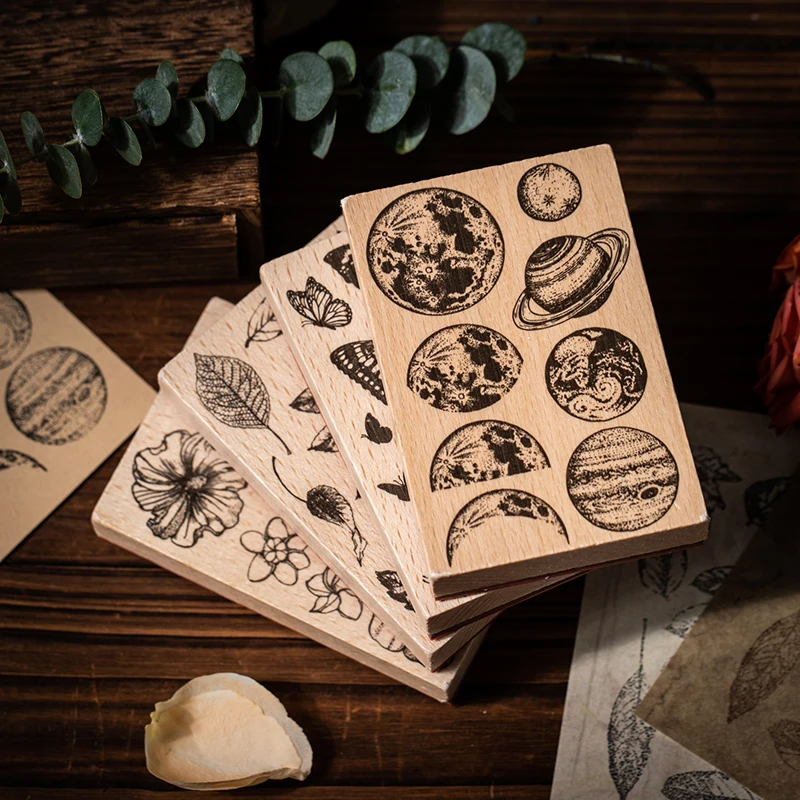 4 упаковки/партия, деревянные марки Wanxiang для сада