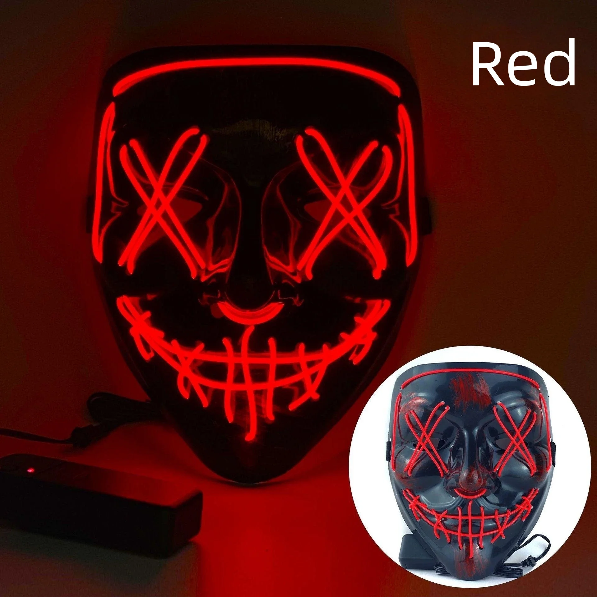 MyLEDMask #1 Visiera Luminosa Per Halloween E Cosplay | Maschera RGB - Foto 3
