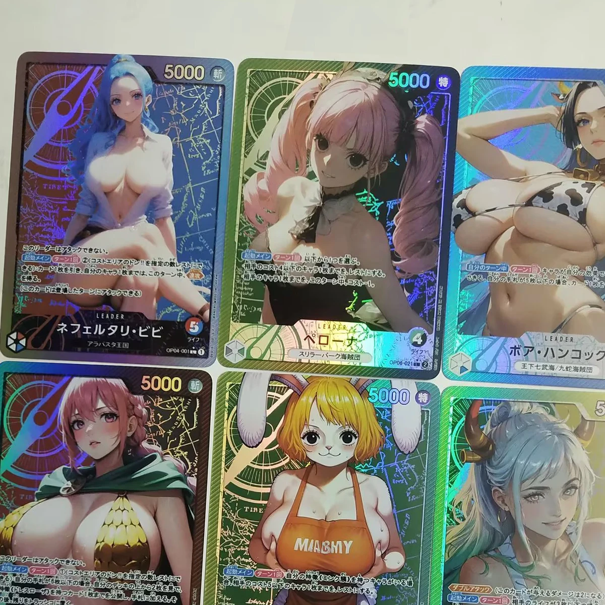 9Pcs/set Diy Self Made One Piece Nami Hancock Perona Uta Yamato Rebecca Vivi Flash Card Classic Anime Collection Cards Gift Toy