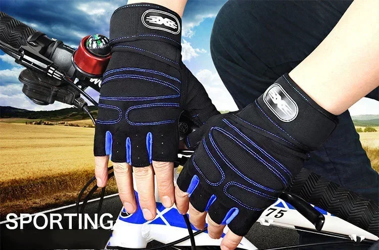 Description Picture 4 of itemGym Gloves Women Men Weightlifting Dumbbell Fitness Sport Training Exercise Gloves Non Slip Breathable Fingerless Cycling Gloves