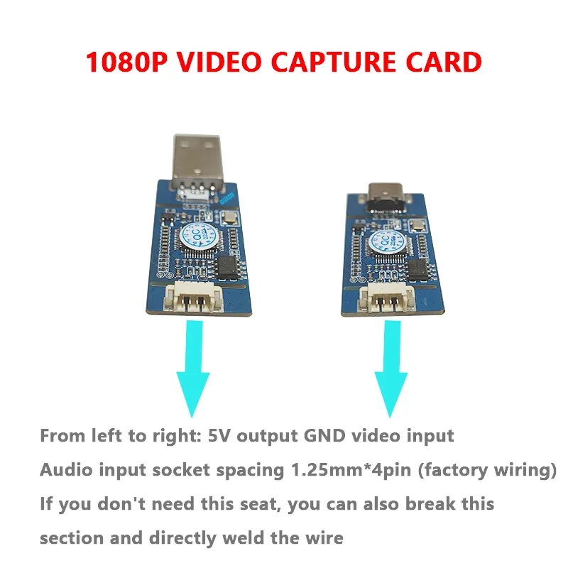 Scheda di Uscita USB/Scheda TYPE-C per Acquisizione Segnale Analogico AV CVBS e S-VIDEO in Digitale, Senza Driver, 1080P - immagine 3
