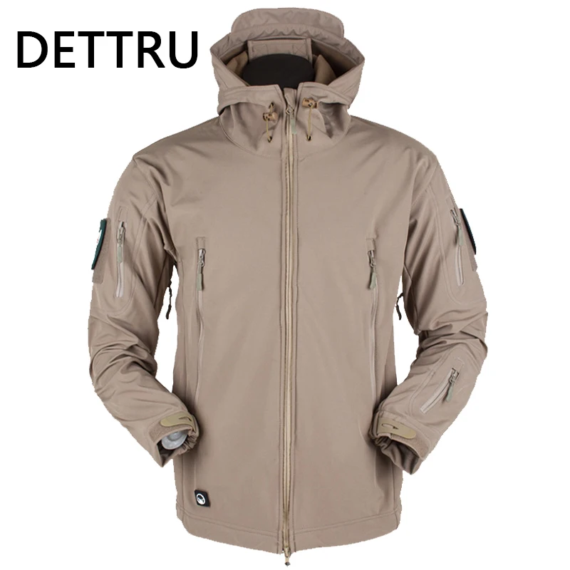 men jacket Outdoor Soft Shell Fleece Men's And Women's Windproof  Waterproof Breathable And Thermal Three In One Youth Hooded fur jacket men Jackets