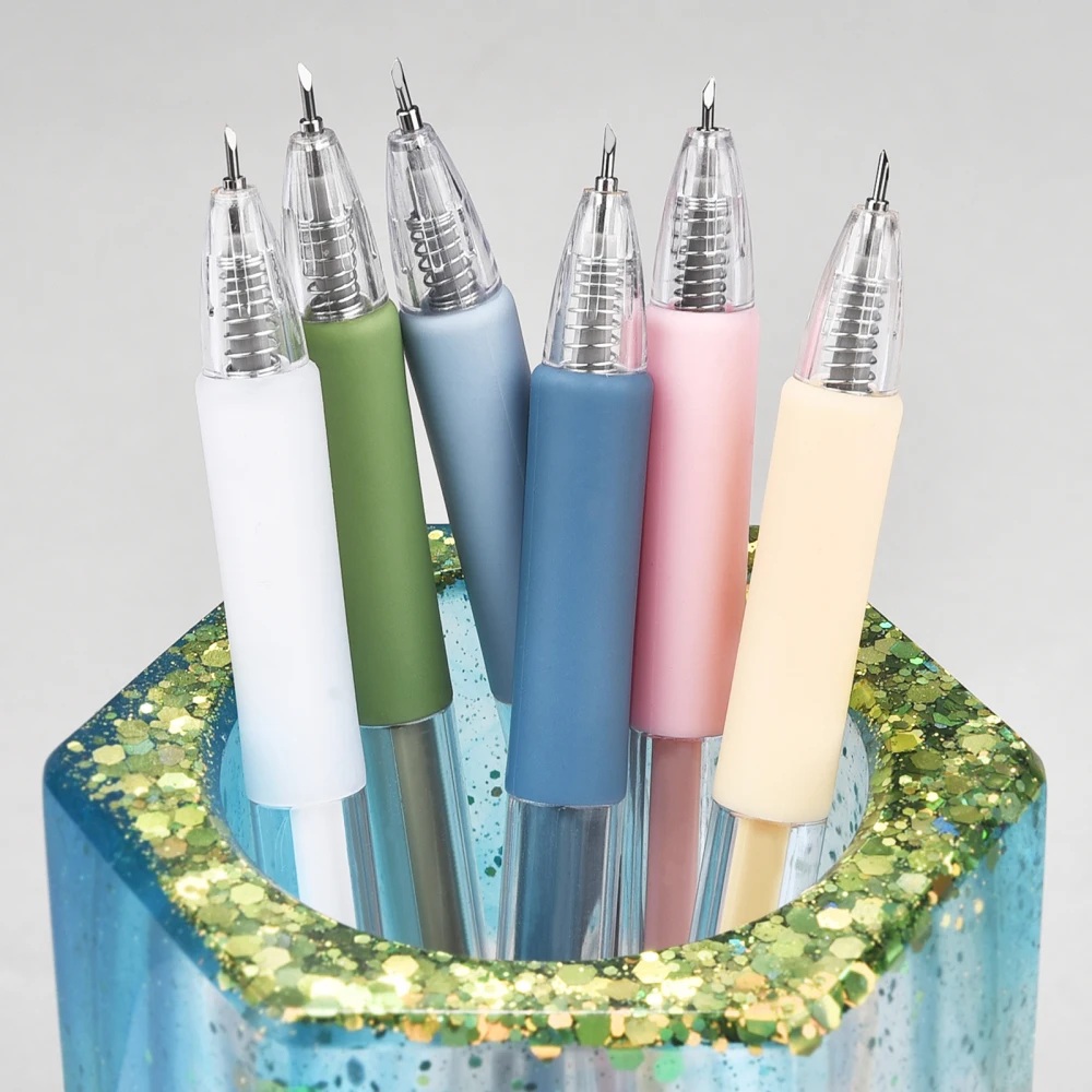 Description Picture 6 of item8Pcs Set Art Utility Knife Pen Refill Stickers Scrapbooking Cutting Tool Express Box Utility School Supplies DIY Paper-cut Tools