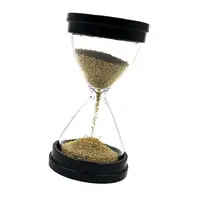 Round glass Golden Hourglass for Brushing Office Table Decor 2
