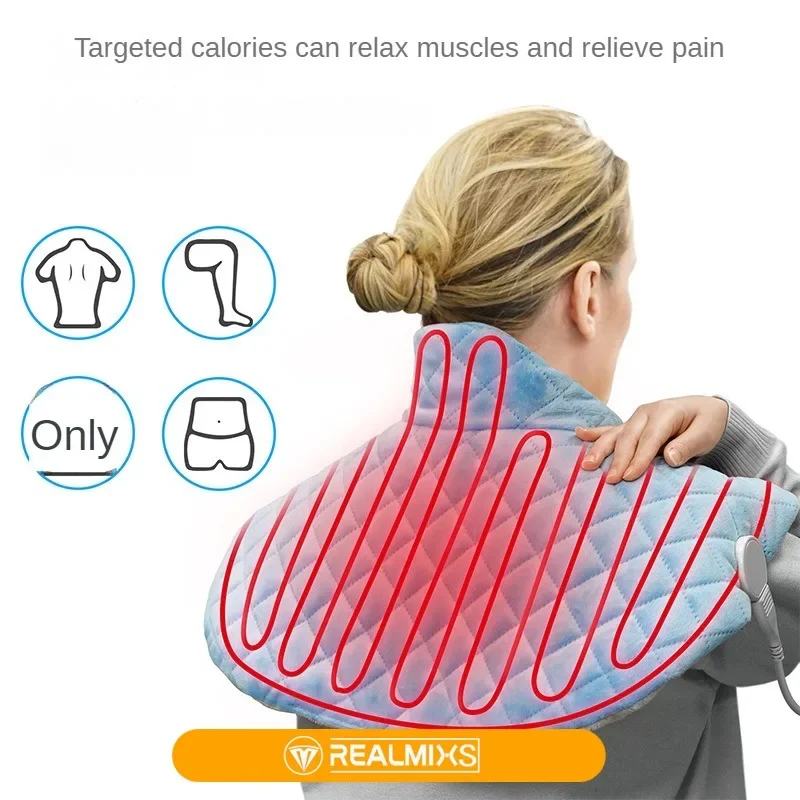

Heated Warmer Electric Heating Hot Thermal Soft Shawl Neck Shoulder Back Wrap Pad Belt Wrap Therapy Pain Relief Fatig Winter