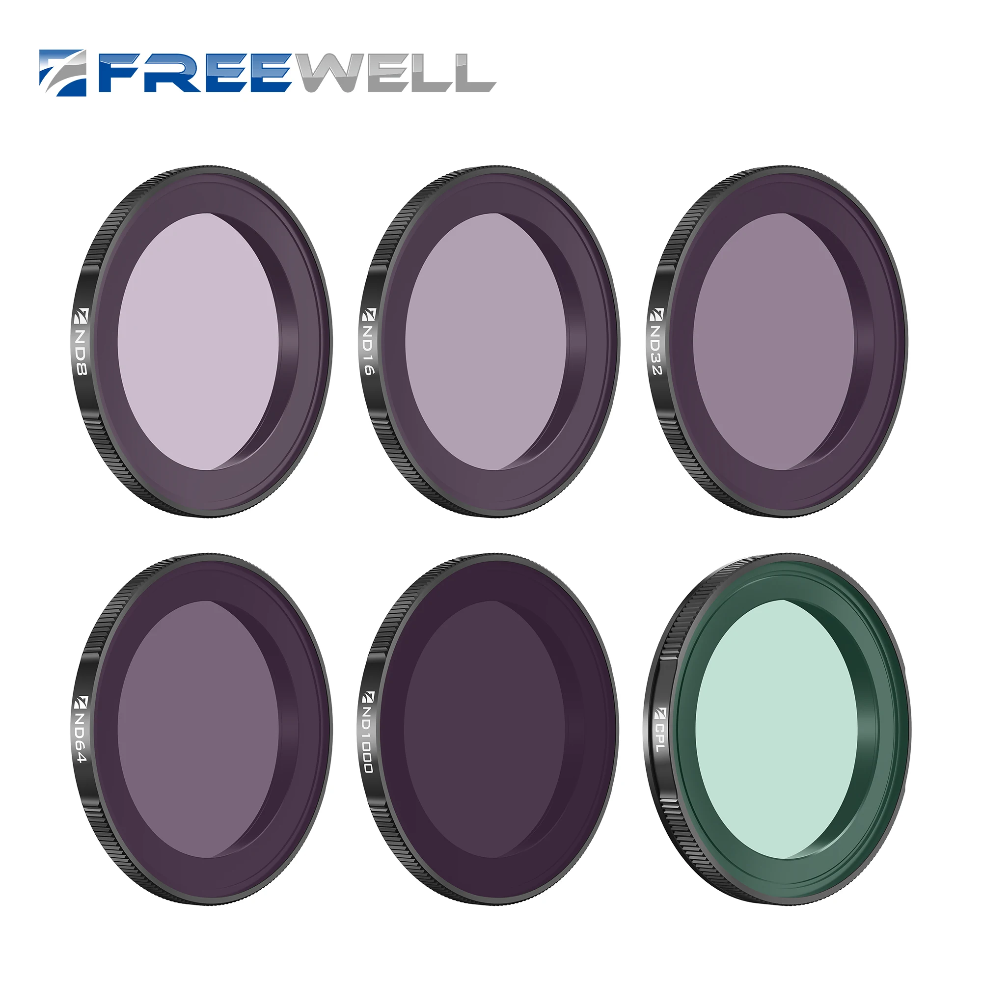 SMALLRIG ND Filter Kit for DJI Osmo Action 6, 5 Pack CPL ND8 ND16 ND32 Snap-On Polarizing Neutral Density Filters & Lens Silicone Cover, HD Optical Glass/Multi-Coated Filters - 5895