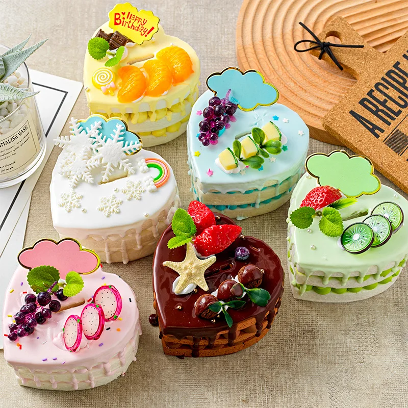 cake-piggy-bank-children's-handmade-diy-toy-simulation-heart-shaped-cake-round-cake-square-cake-savings-bank