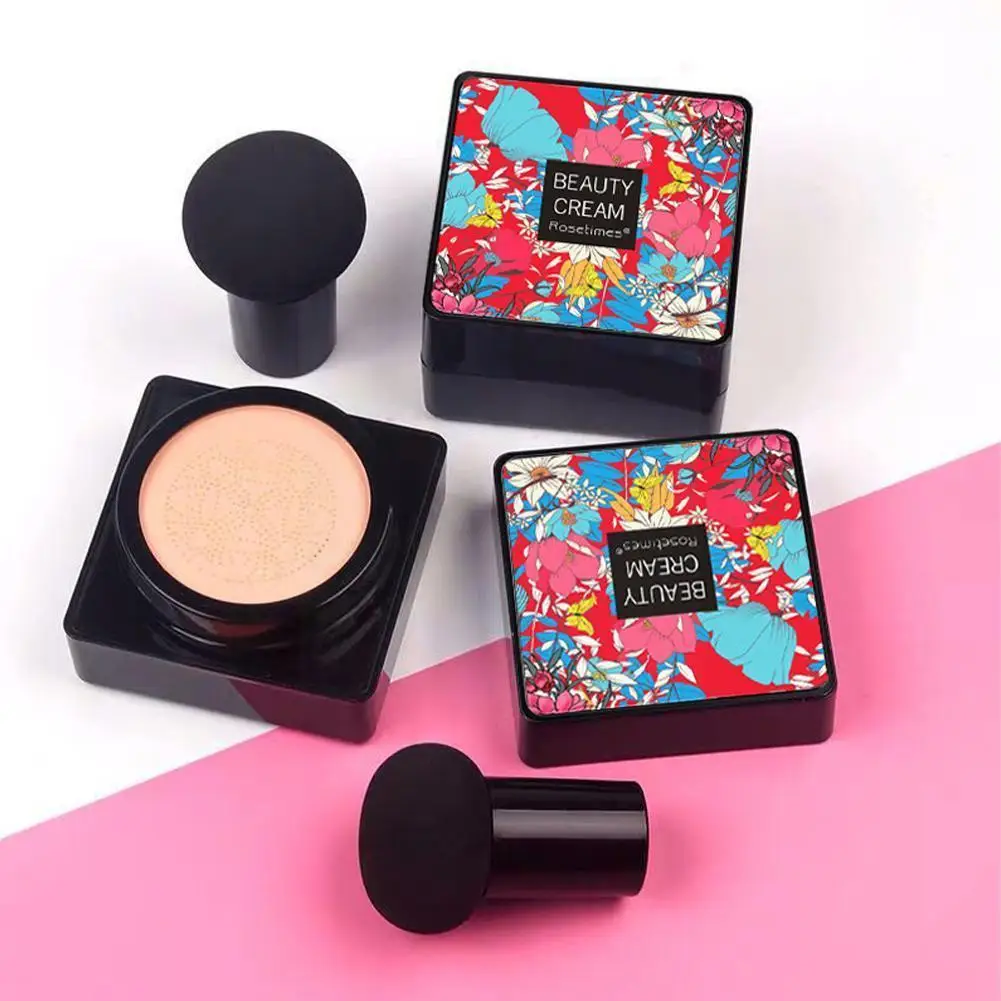 

BB Cushion Foundation Mushroom Head CC Cream Concealer Waterproof Up Women Brighten Sweatproof Make lasting Whitening Long P4W8