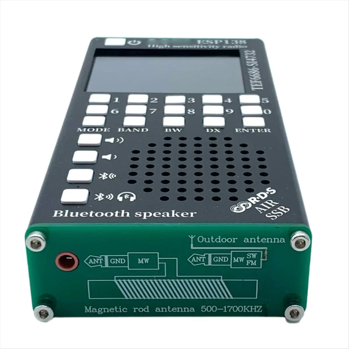(ABGQ) ESP138 ESP32 SI4732 풀밴드 FM AM SSB 항공밴드 수신기 TEF6686 FM 수신기 2 in 1 휴대용 무전기 듀얼 모드 A
