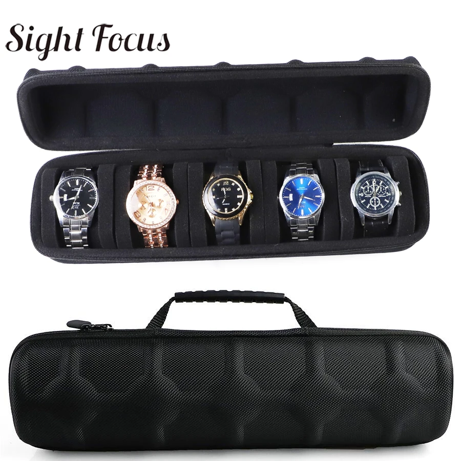 Watch Storage Box Watch Storage Bag Watch Storage Pouch 1,2,3,5 Slots EVA Hard Shell Watch Box Portable Outdoor Watch Organizer Boxes Container Travel Wrist Storage Case