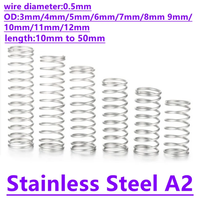 10-20pcs 0.5mm outer diameter 3mm 4mm 5mm 6mm to 12mm Stainless Steel Micro  Small