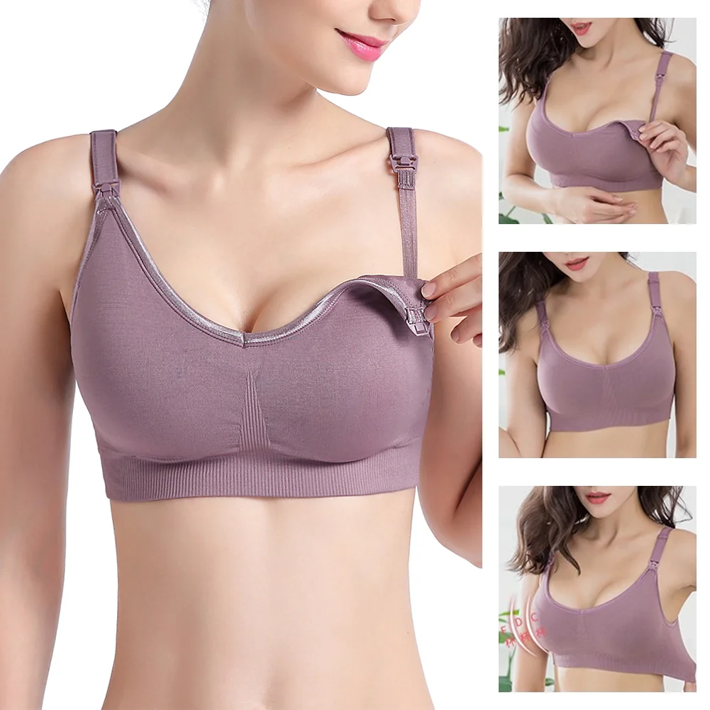 

WEICHENS Women Nursing Bras for Breastfeeding Seamless Ultra Comfort Maternity Bra Wireless Pregnancy Sleeping Bralette